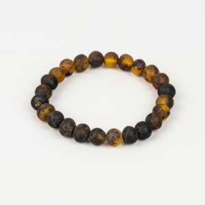 צמיד ענבר ירוק טבעי בסגנון בארוק