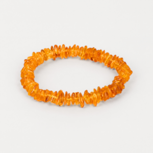 צמיד ענבר טבעי בגוון דבש